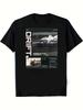 Retro Futuristic Street Style Car Racing Pattern Cotton Unisexs Tshirt for Summer Casual Roundneck Shortsleeved Shirt