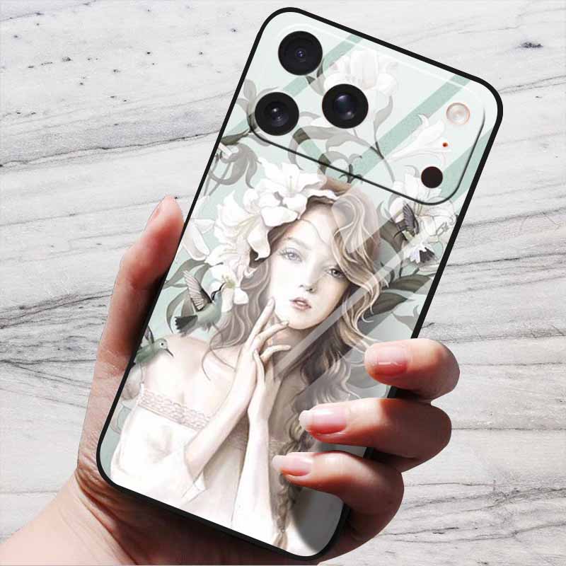Cute Case For iPhone 17 Pro Plus Capa 17 Pro Max Bumper Luxury Tempered Glass Hard Back Cover iPhone17 Air Funda Animal Patterns