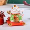 Solar Automatic Waving Lucky Cat Vivid and Lovely Home Desktop Ornament for Women Men Home Office Decor