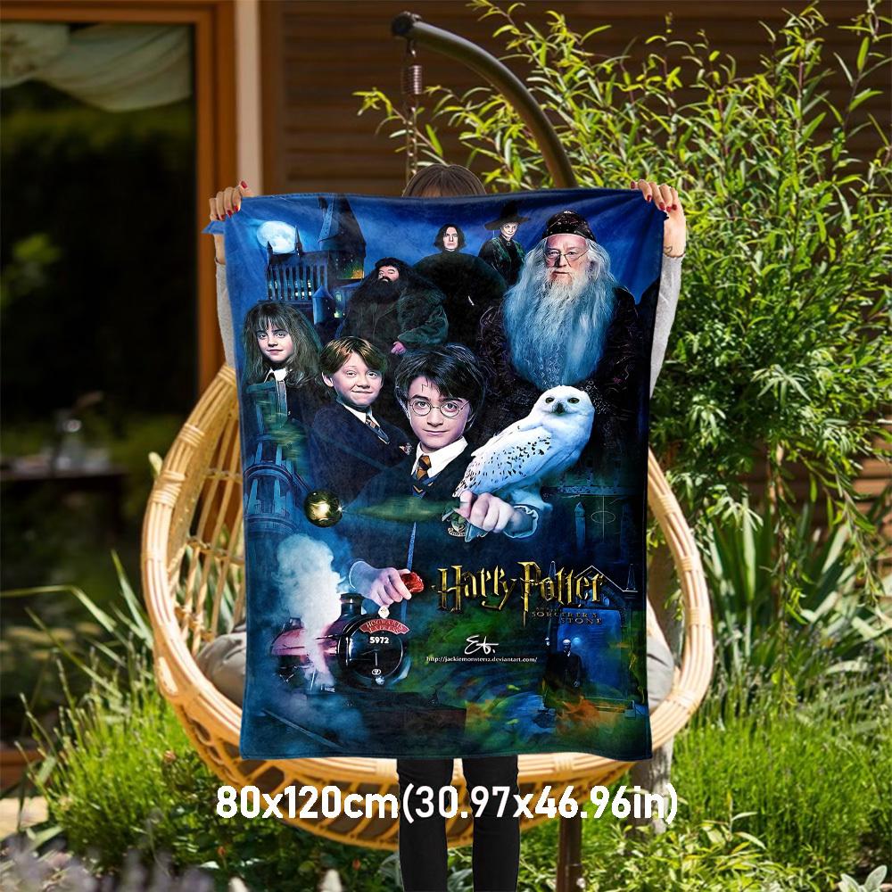 

1pc Hogwarts Express Harry Potter Sorcerer s Stone Outdoor Flannel Throw Blanket All Season Soft Warmth,Home Decor 1031130 80x120cm