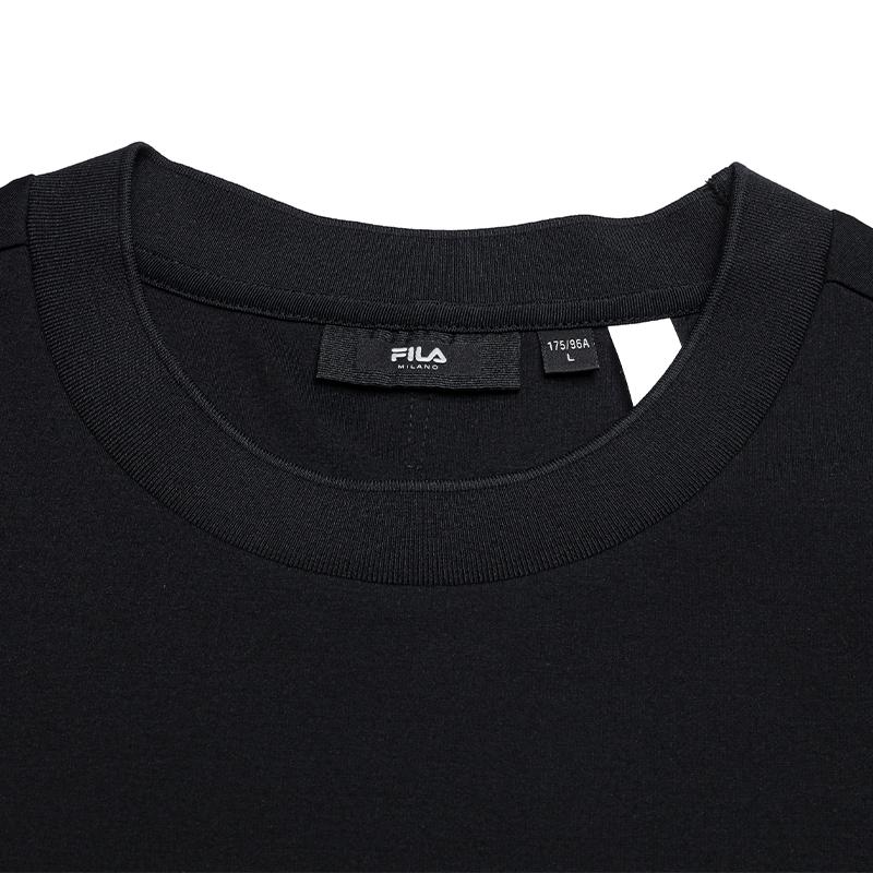 Men's FILA T-Shirts Men's Jet Black Crew Neck Moderate Straight Fit