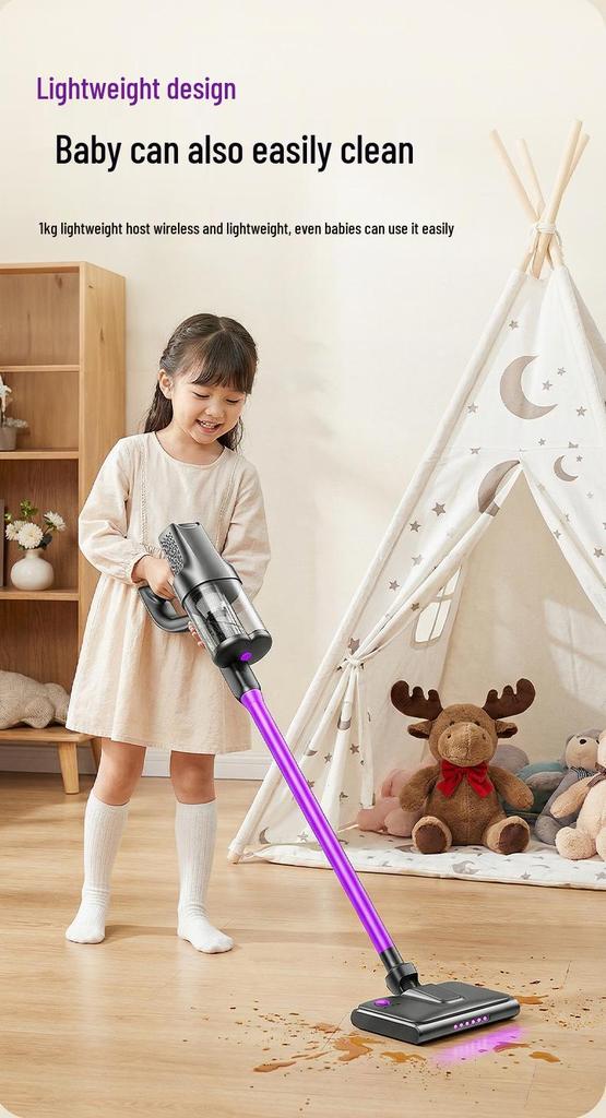 2-in-1 Handheld Vacuum: High-Suction, UV Sterilization, Anti-Mite for Home & Car