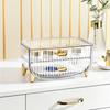 2 Tiers Cosmetic Storage Box Desktop Case Large Capacity Portable Makeup Organizer