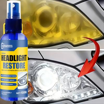 Professional Headlight Restorer-Removes Yellowing, Oxidation & Hazing-Polishing & Sanding Compound-Effectively Boosts Light Brig