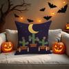 Moonlit Pumpkin Gift Cushion Cover Halloween Rustic Throw Pillow Covers Cute Ghost Pumpkin Maple Leaf Cushion Covers