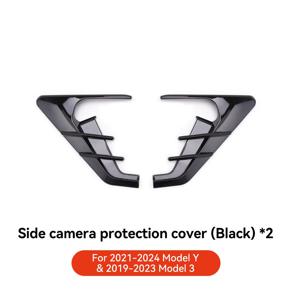 YZ For Tesla Model 3 Y 2025-2025 External Side Camera Protection Cover Carbon Fiber Fender Trim Cover Car Accessories