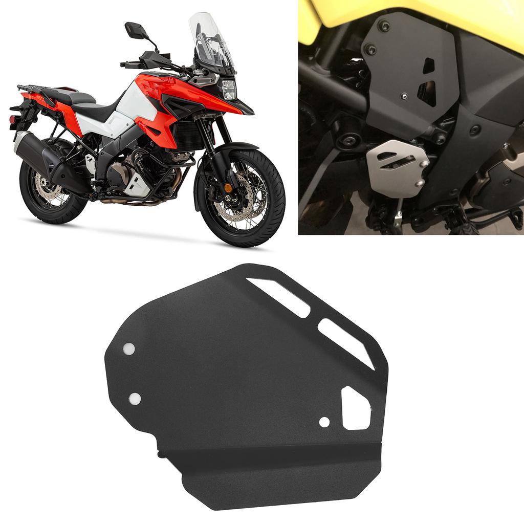 Motorcycle Heat Shield Plate Right Stainless Steel Black Replacement for SUZUKI DL1050A XT 2019‑2021