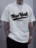 2026 Summer New Style Unisexs Pure Cotton Tshirt with Simple Letter Print Street Casual Fashion Comfortable and Soft