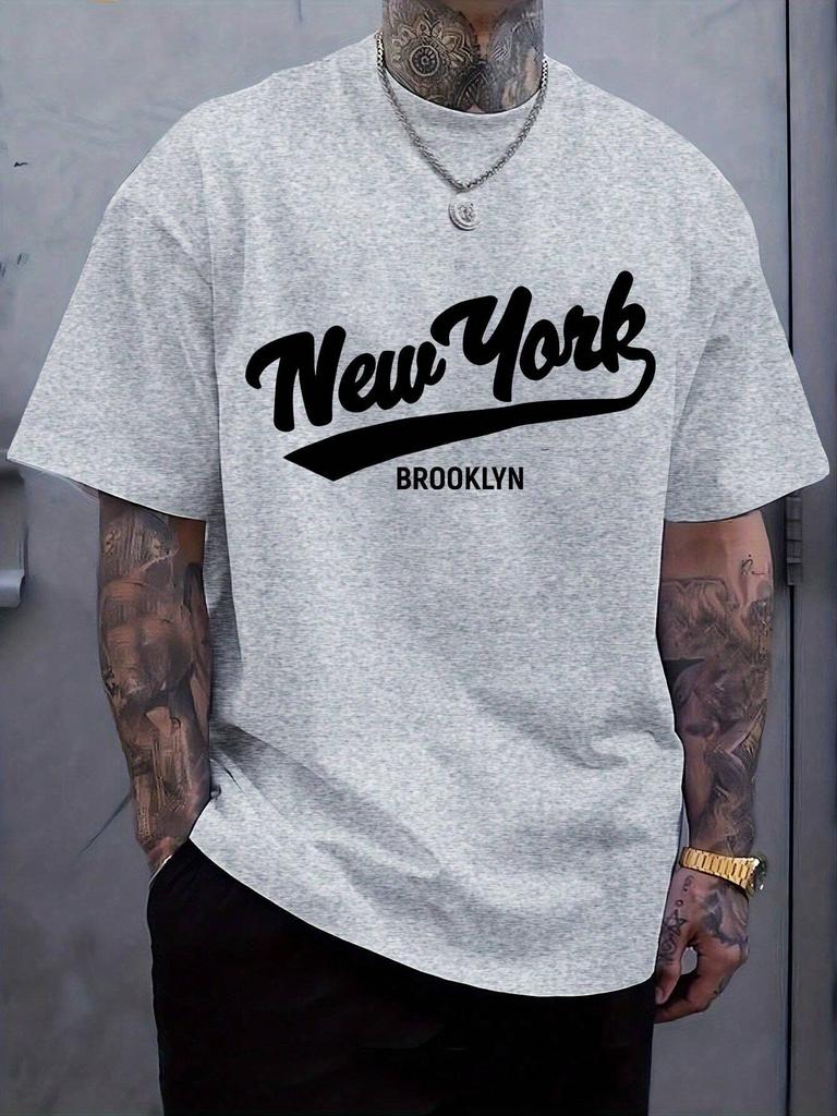 2026 Summer New Style Unisexs Pure Cotton Tshirt with Simple Letter Print Street Casual Fashion Comfortable and Soft