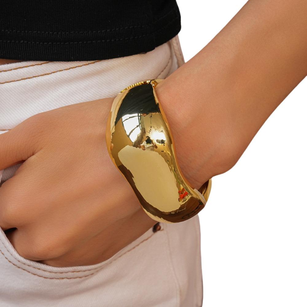 

Jewelry Accessories Metal Cuff Bangles Gold Silver Color Exaggerated Bracelet Gift золотой