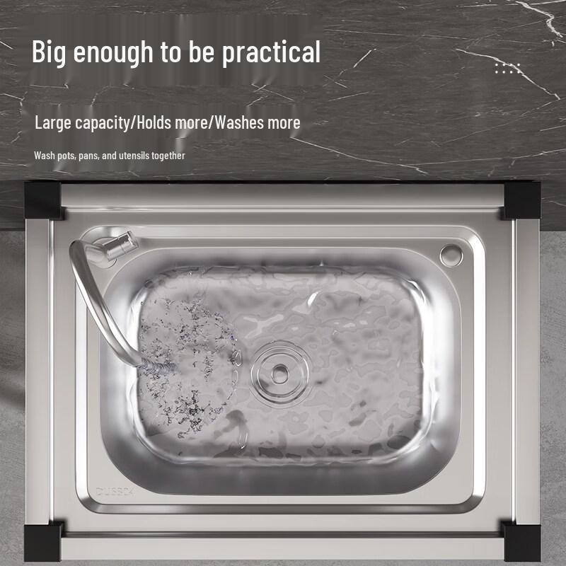 Chiuvetă comercială TLXT din oțel inoxidabil cu suport