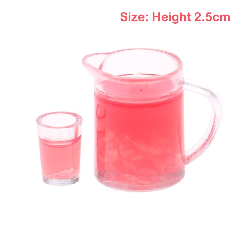 Hot1/12 Dollhouse Miniature Accessories Mini Kettle Teapot Cups Simulation Furniture Tea Pot Kitchen Model Playthings designed for Doll House