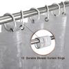 3D Translucent Shower Curtain Waterproof Mildew EVA Bath Curtains Bathroom Curtain with Hooks