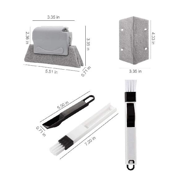 Window Groove Cleaning Brush Set Magic Window Track Cleaning Tools, Tile Lines Brush, Window Blind Duster