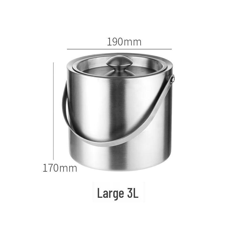 Portable Insulated Stainless Steel Ice Bucket