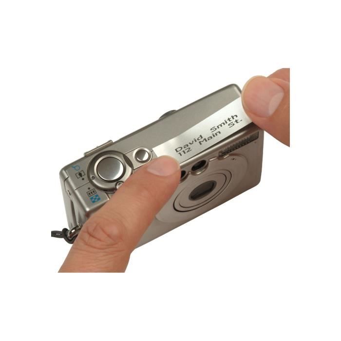 DYMO LetraTag rubans Métallisé 12mm x 4m Noir/Argent (compatible avec DYMO LetraTag LT100H)