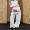 JYL TS Distressed Y2K Curved Dance Pants,Loose Hip Hop Trousers For Street Ins Style Ladies