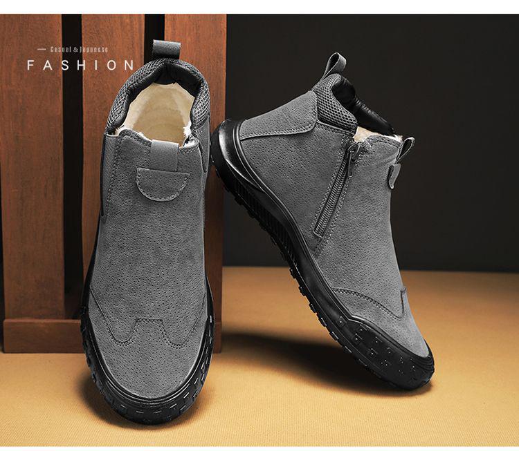 Northeast Men's Winter Snow Boots: Fur-Lined, Non-Slip, Fashionable Sports Shoes