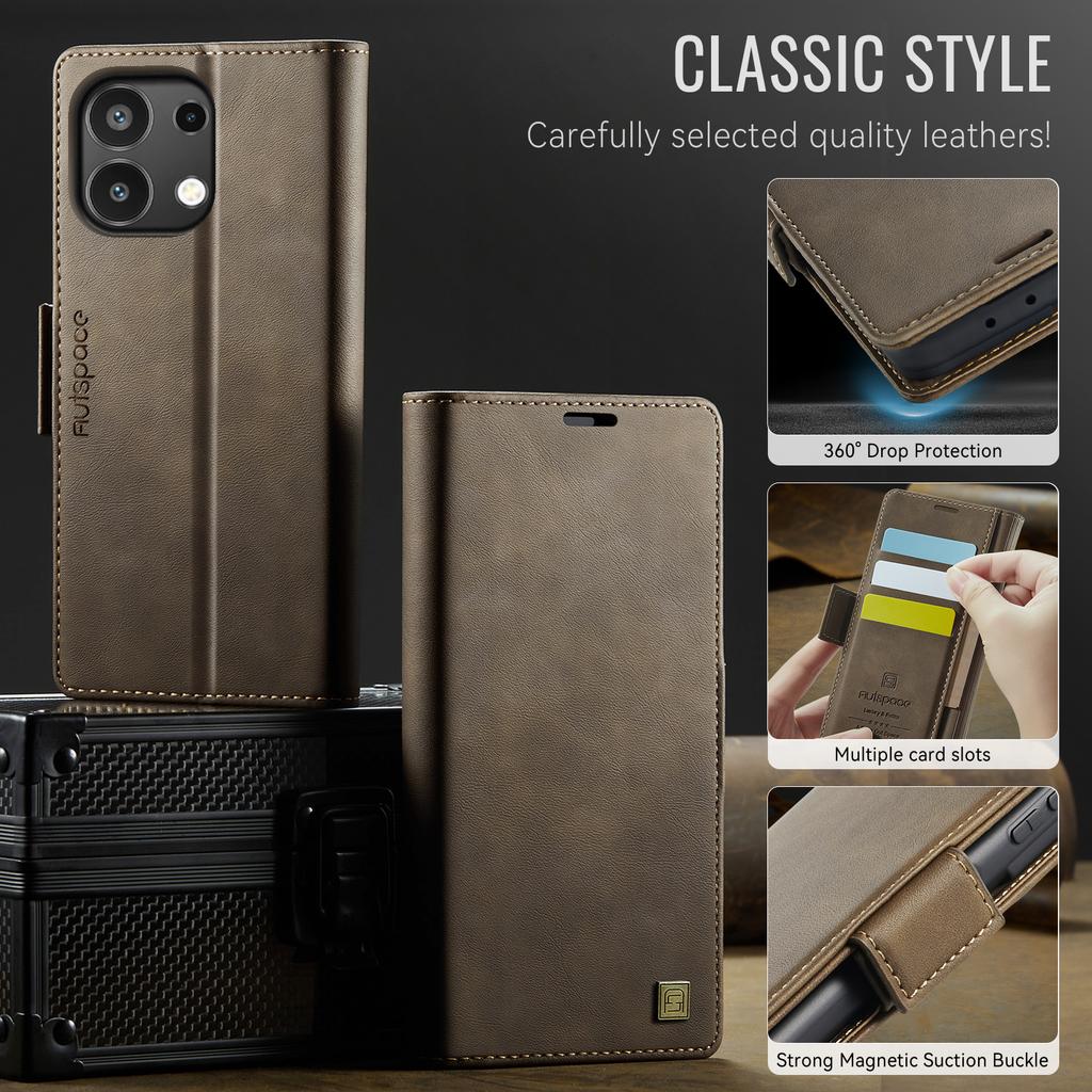 For Xiaomi Redmi Note 13 (5G)/ Redmi Note 13 4G Wallet Case with Card Slots & Kickstand, 360° Protection Leather Case