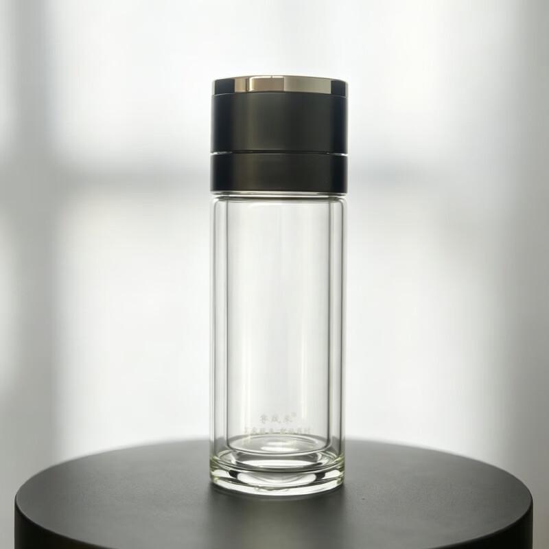 Double-Layer Glass Cup & Automatic Umbrella Gift Set