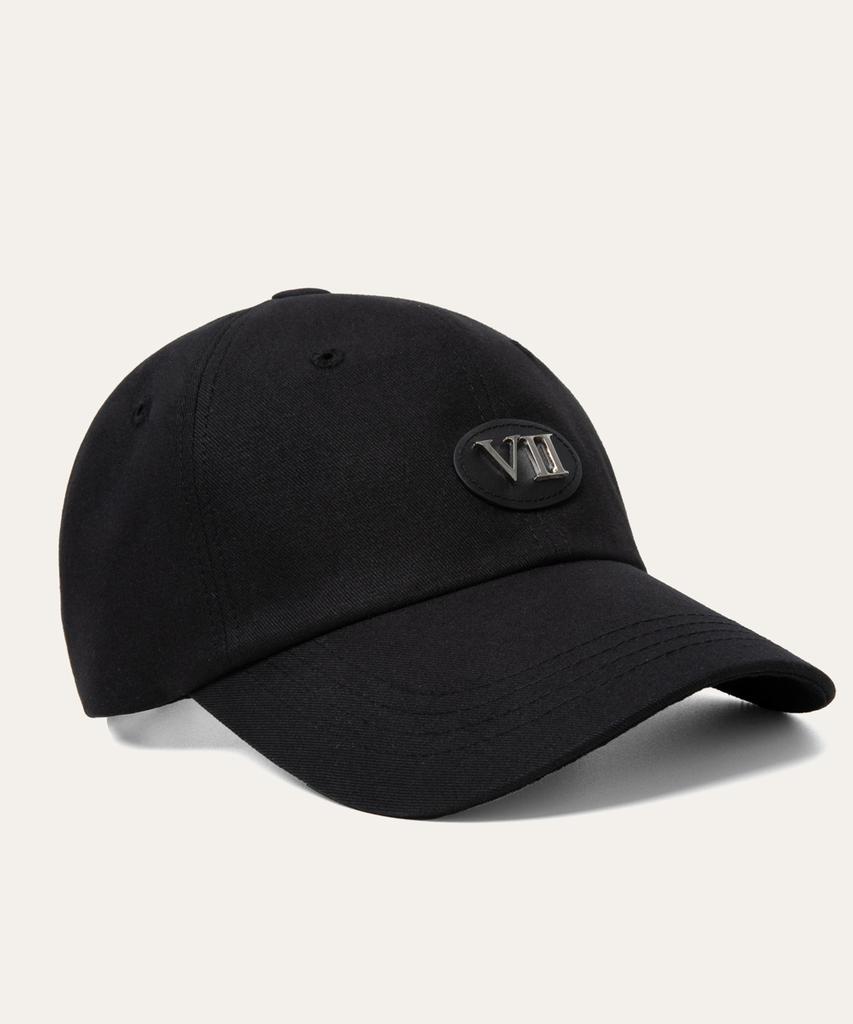 Bibeleude Leather Logo Patch Cap Black