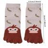 Kawaii Kindersocken aus Baumwolle mit Tiermuster, Zehensocken für Jungen und Mädchen, Fünf-Finger-Socken für Winter und Herbst