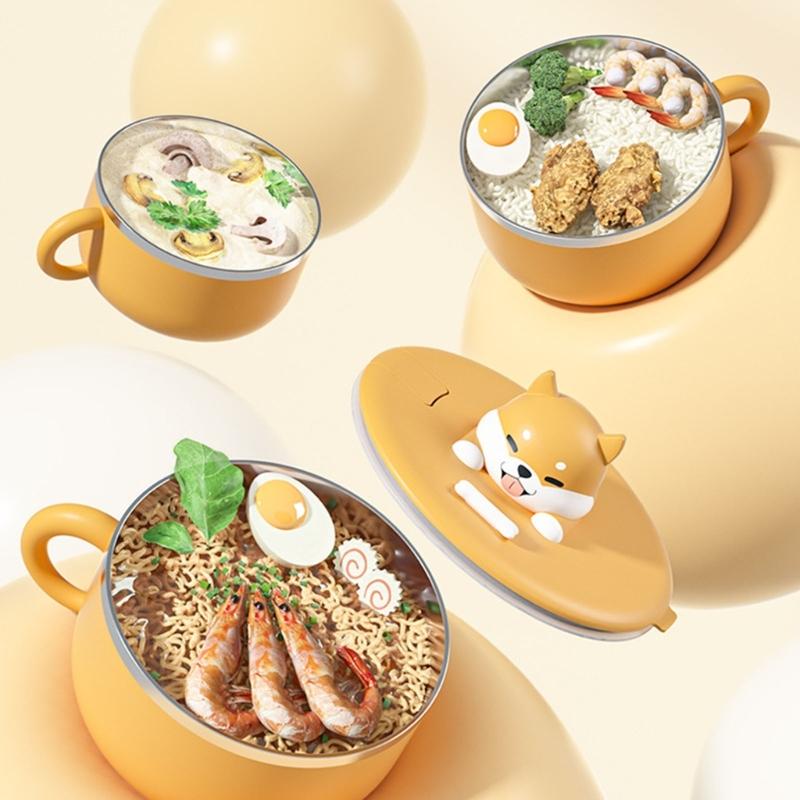 Durable 304 Nonrust Steel Lunch Box 1200ml Oversized Capacity Heat Resistant Noodles Pot With Air Vent Perfect For Campus Dining Office Meals
