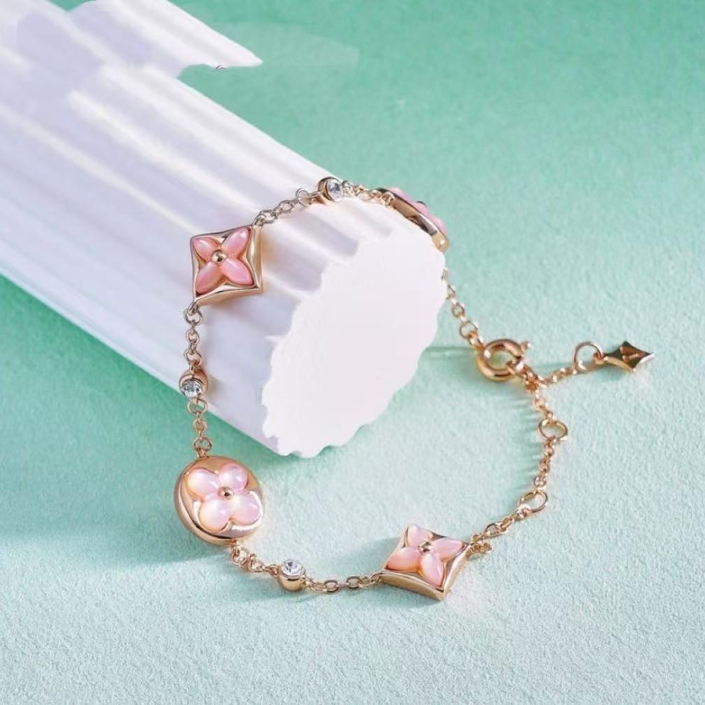 Wysoka wersja Seiko donkey house romb Fritillary naszyjnik czterokwiatowy czterolistna koniczyna pięciokwiatowa bransoletka donkey house bransoletka