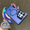 Matte Magnetic Lens Bracket Lanyard Stand Phone Case For Samsung S24 S25 Plus S23 Ultra FE A56 A36 A16 Wireless Charging\';.