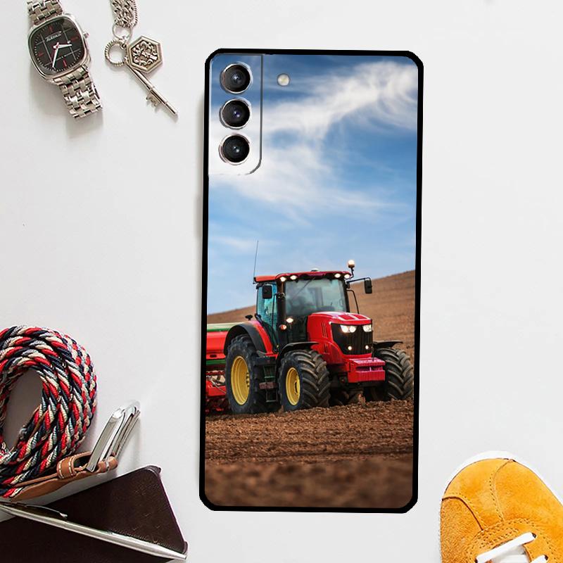Farm Vehicle Tractor Case For Samsung Galaxy S24 Ultra S23 S22 S21 Plus S20 FE S8 S9 S10 Note 10 20 Ultra Cover