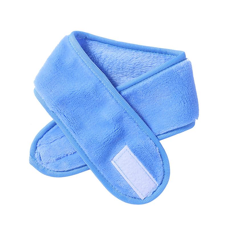 Flannel Headband Double Sided Stretchy Solid Color Head Wrap Hair Bands With Magic Stickers (9 X