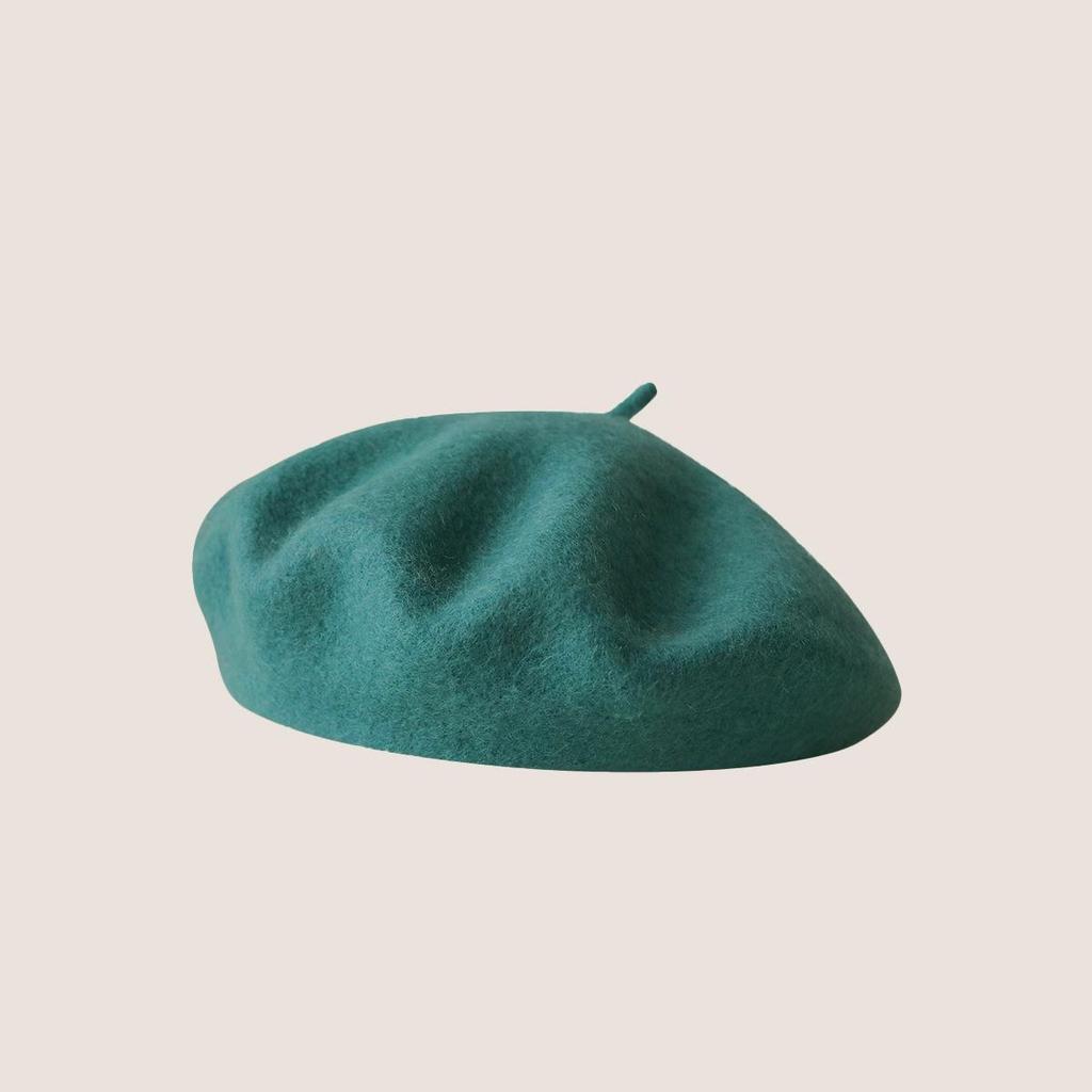 Vintage Wool French Beret for Women Solid Fashion Simple Casual Beret Solid Classic Breathable Soft Comfortable Hat for Fall Winter