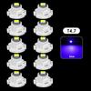 10Pcs Car Interior Indicator Lights Wedge Dashboard Warming Instrument Light T3 LED T4.2 T4.7 Led Bulb Canbus 3030SMD 12V Auto Lamp