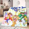 Cardcaptor Sakura Print Flannel Blanket, Cartoon Theme for Home Decor, All-season Bedding for Chairs, Travel Companion_LIAN