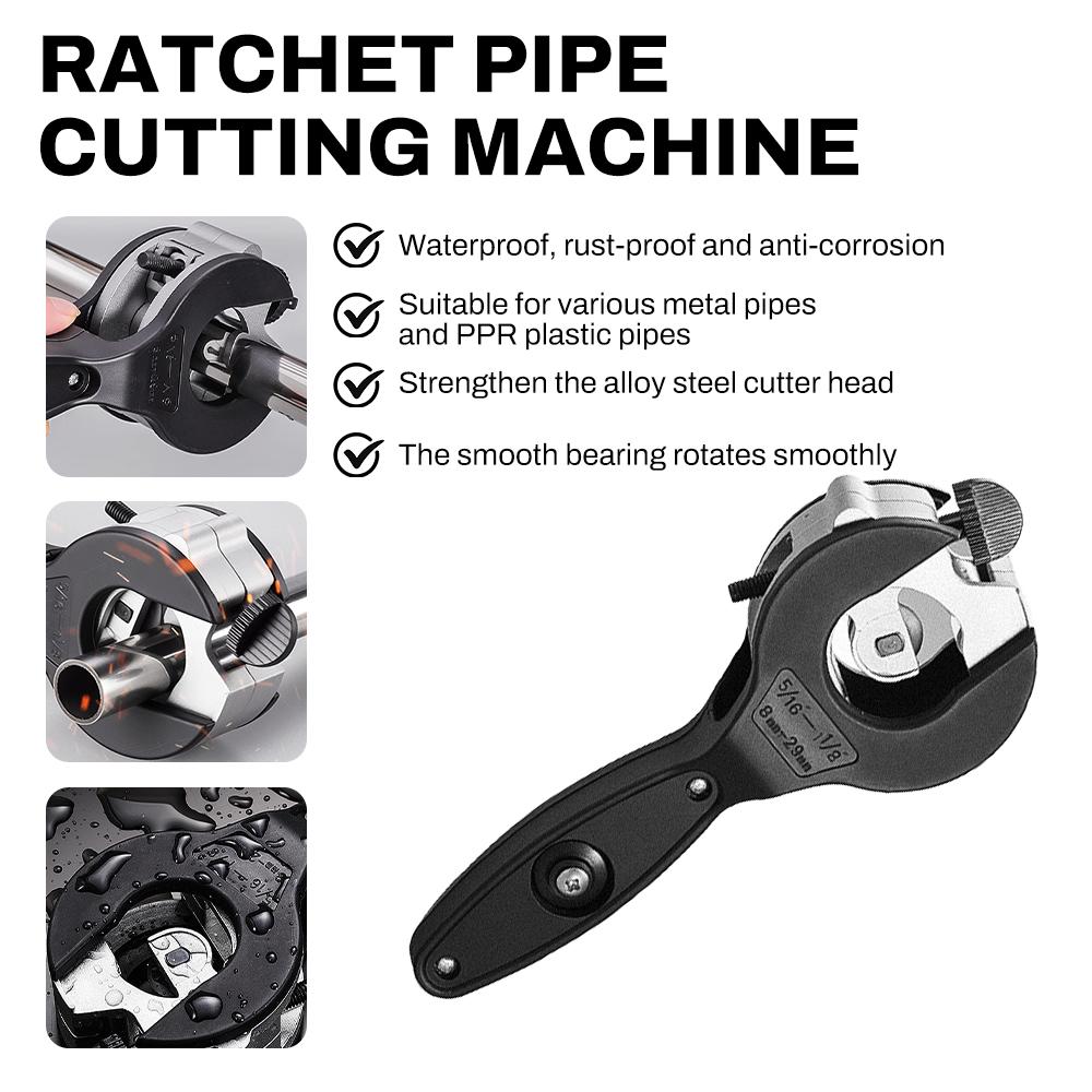 Ratcheting Tubing Cutter 8-29mm Universal Pipe Cutter Stainless Steel Copper Aluminium Ratchet Scissors Hose Cutting Hand Tools