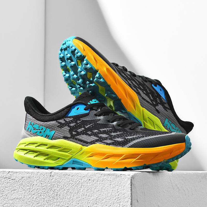 Running shoes men's spring and autumn students ultra-light shock absorption youth running shoes sports casual non-slip black and gray men's shoes