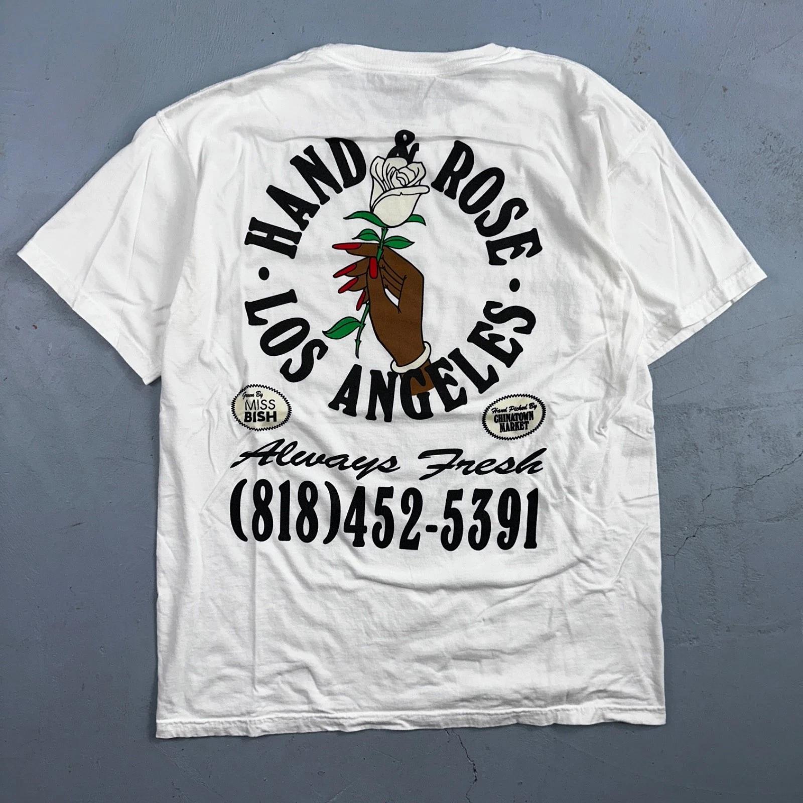 Chinatown Market VTG Style T Shirt Los Angeles Always Fresh Roses Hand Large USA M