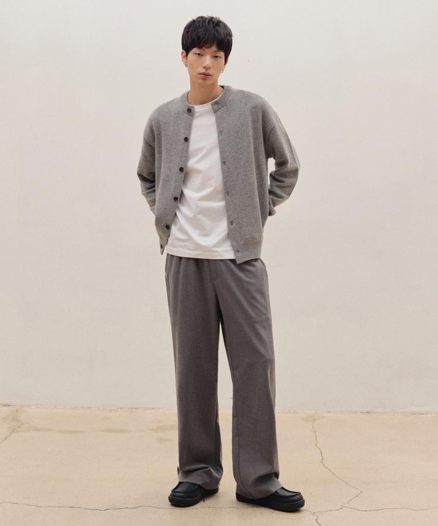AGOD Wide Banding Slacks [Gray]