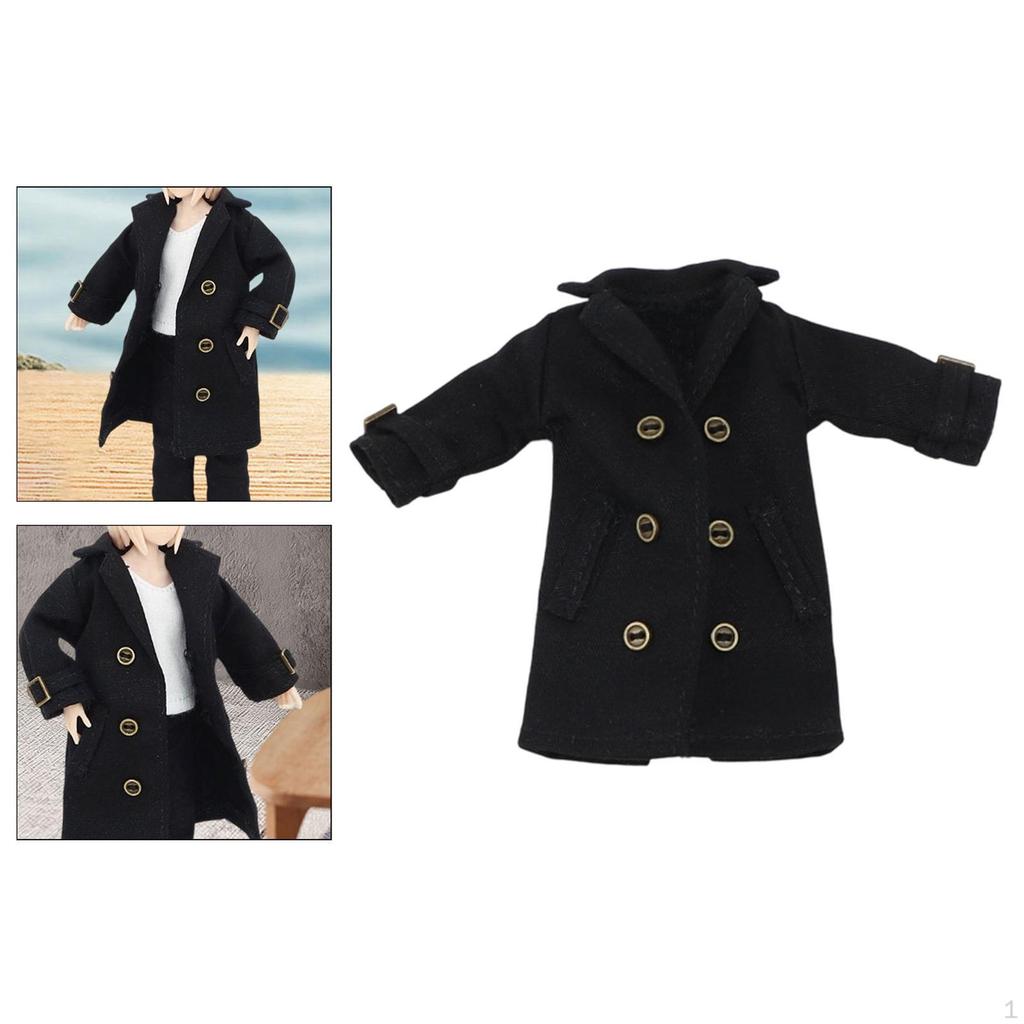 1/ Figure Clothes Miniature Clothing Trench Coat Trendy Costume Accessories for 6" Female Figures