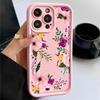 Luxury Floral Print TPU Matte Case For iPhone 16 Pro Max 15 Pro 14 13 12 11 XS XR 8 7 Soft Silicone Shockproof Phone Cover