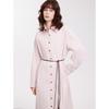 ELLE French Commuter Contrast Belt Shirt Dress