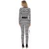 Halloween Adult Black and White Striped Prisoner Human Clothes Women Prison Clothes Shackles Stage Props Costumes