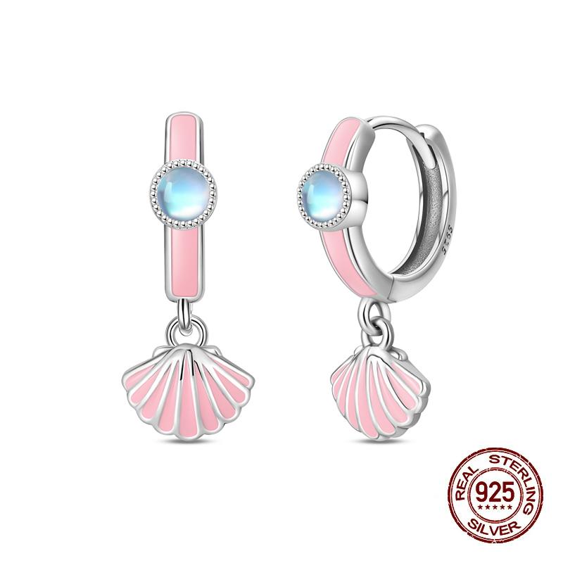 Stud Earrings For Women Copper Colorful Starfish Shell Sparkling Butterfly Luxury Fine Jewelry Girl'S Earrings