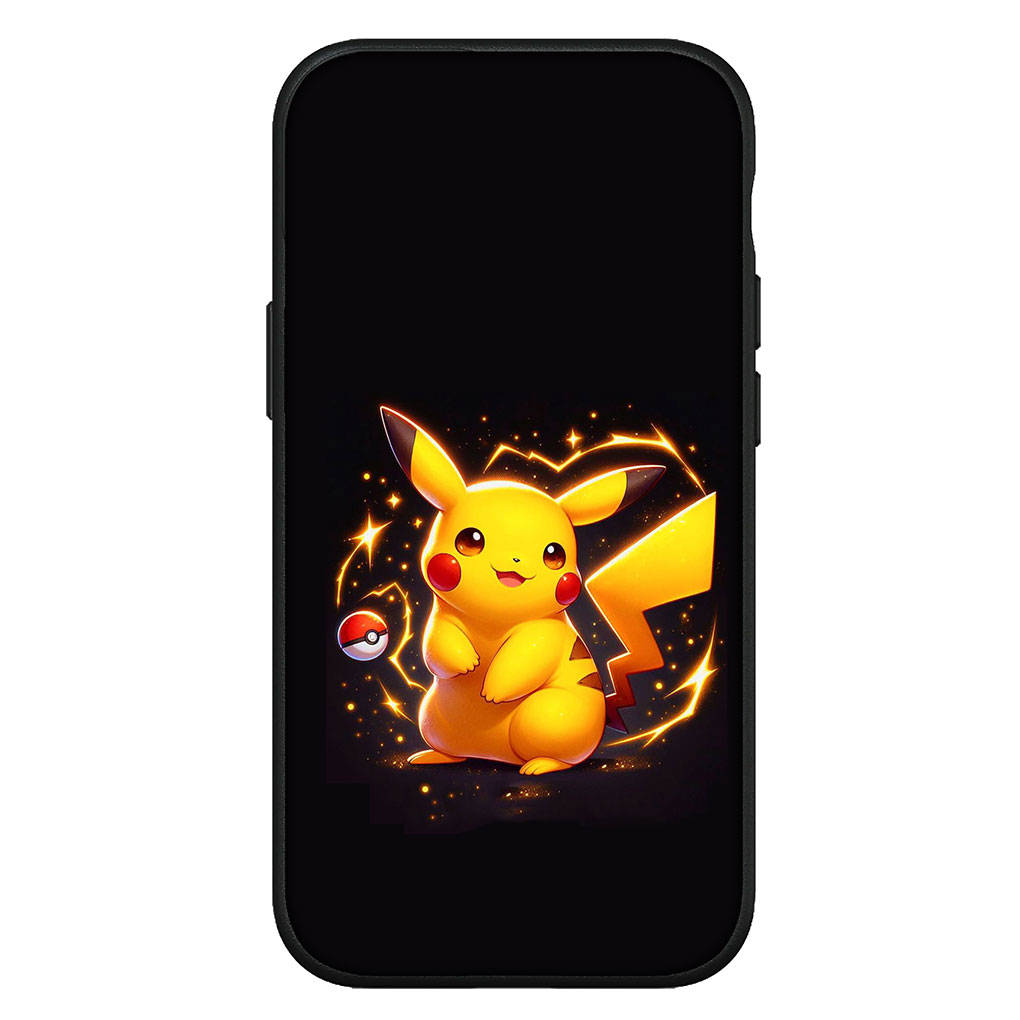 Cover for iPhone 16 15 Xiaomi Redmi Note 14 13 12 11 Pro Max X 8 16e Samsung Galaxy S25 S24 S23 Moto OPPO Huawei Pokemon Pikachu Bulbasaur Phone Case