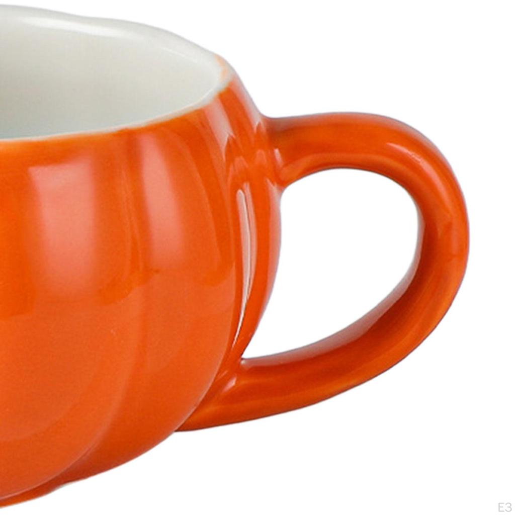 Ceramiczny Kubek Dyniowy Kobiety Mężczyźni 300ml Kubki do Wody Herbaty Mleka z Uchwytem do Kawiarni