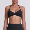 European and American Style Thin Strap Beauty Back Halter Sports Bra for Women, Pilates Yoga Tank Top, Seamless Fitness Underwear Camisole