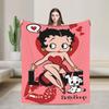 B-Bettys Boops Comfortable Blanket Cartoon Doll Casual Plane Travel Throw Blanket Home Decor Flannel Bedspread Sofa Bed Cover
