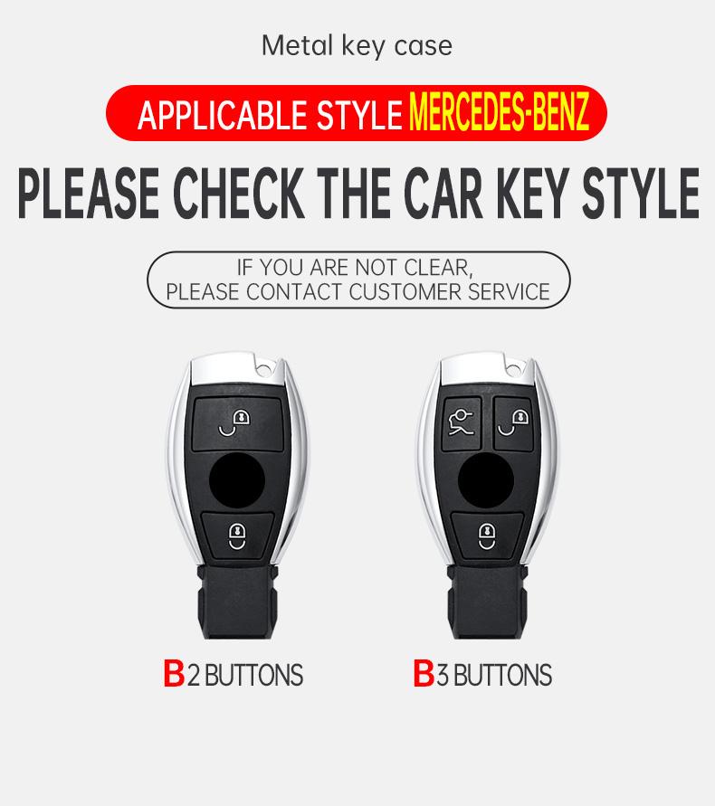 Vkhzm9 2025 New Car Key Case Fob Cover Protector Holder For Mercedes Benz A B C E Class GLS GLA GLK GLC CLS CLA AMG W204 W205 W212 W463