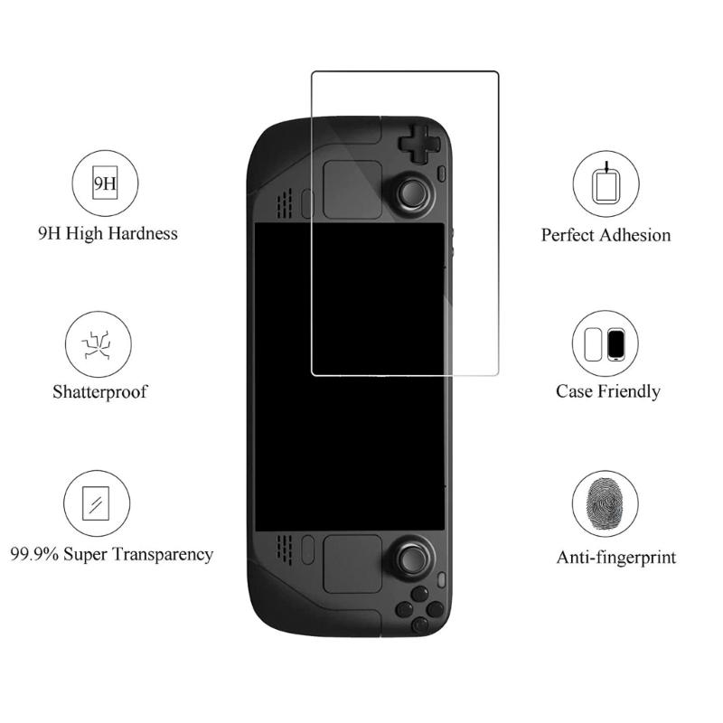 Screen Protective Film Tempered Film Anti-Fingerprint Scratch Resistant Glass Protector for Steam Deck Screen Protector