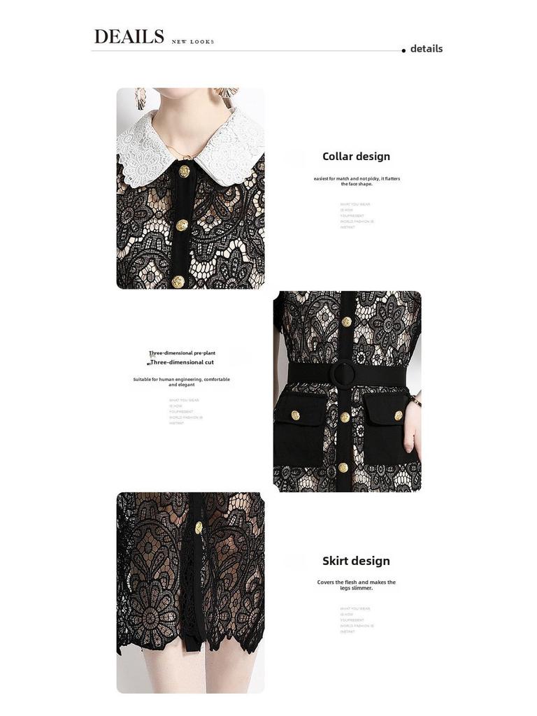 Elegant Slim Fit Goddess Dress with Lace Design